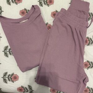 Victoria secret mauve Waffle Knit Lounge Set